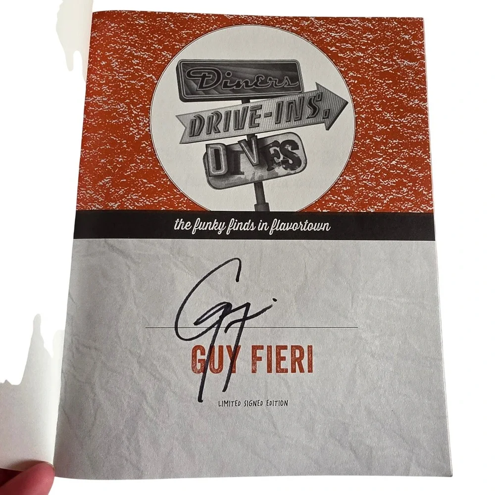 Guy Fieri Diners Drive-Ins and Dives Signed First Edition Book Flavortown DDD